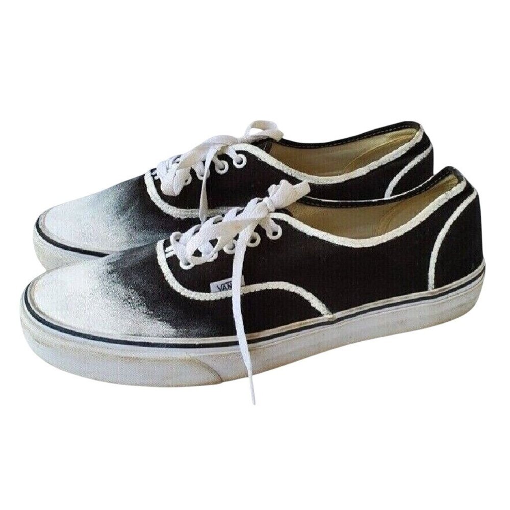 VANS Mens sz 12 Black and White Sneakers‎ Shoes 721565 - Personalized Customized